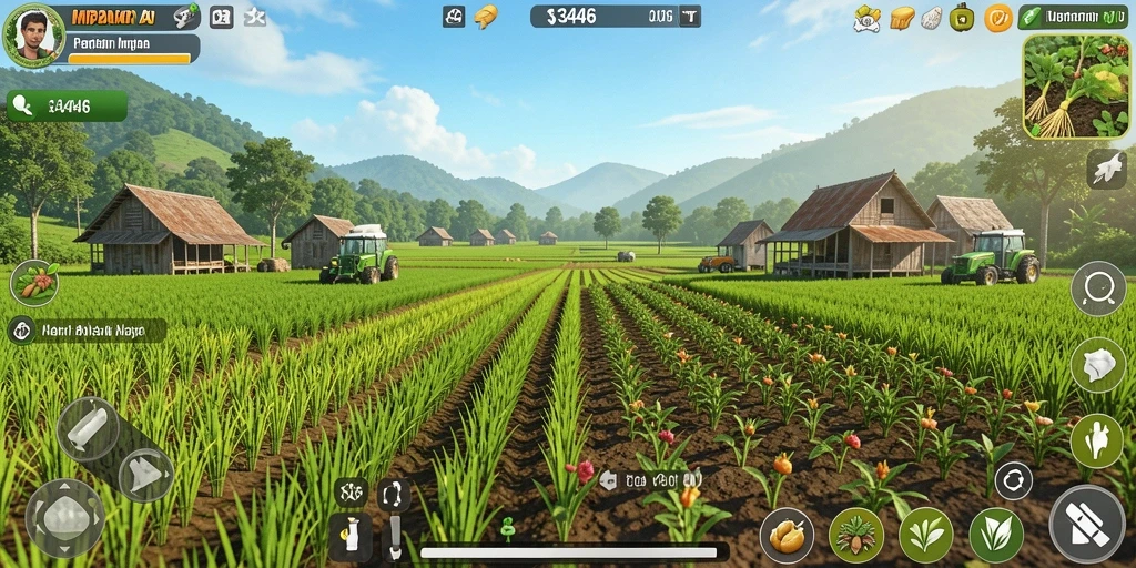 Tampilan gameplay yang menarik di game Farming 3446.