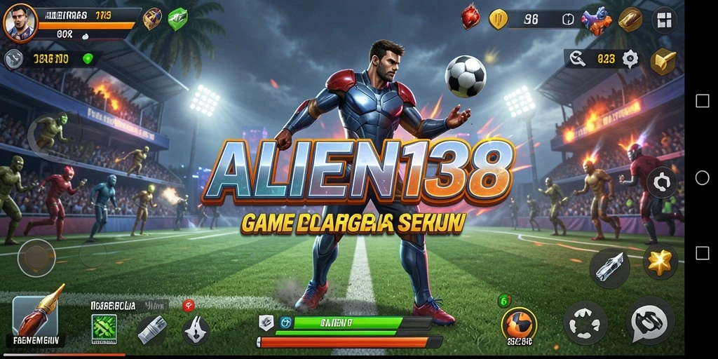 Screenshot ALIEN138 menampilkan aksi seru dalam pertandingan olahraga.