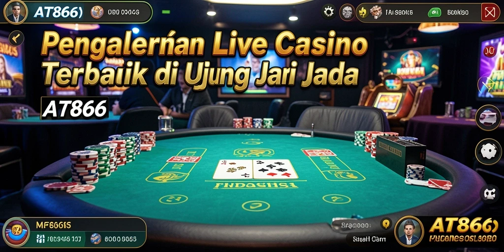 Screenshot gameplay AT866 menampilkan pengalaman Live Casino yang mendebarkan.