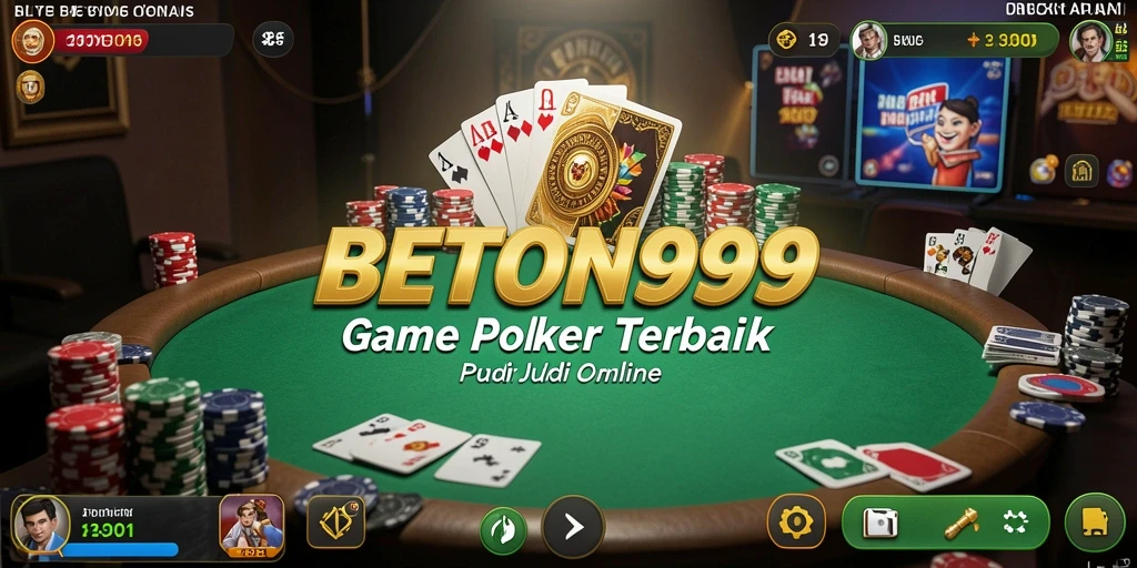 Tampilan gameplay Poker yang menarik dan interaktif dalam BETON999.