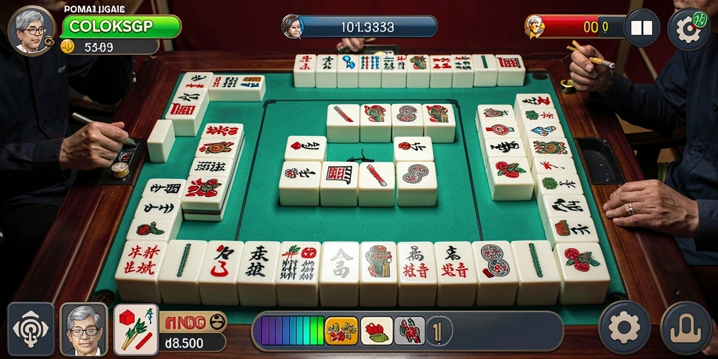 Tangkapan layar gameplay COLOKSGP yang menampilkan keseruan bermain Mahjong.