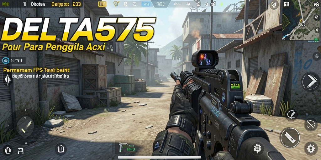Tangkapan layar dari aksi gameplay intens DELTA575.