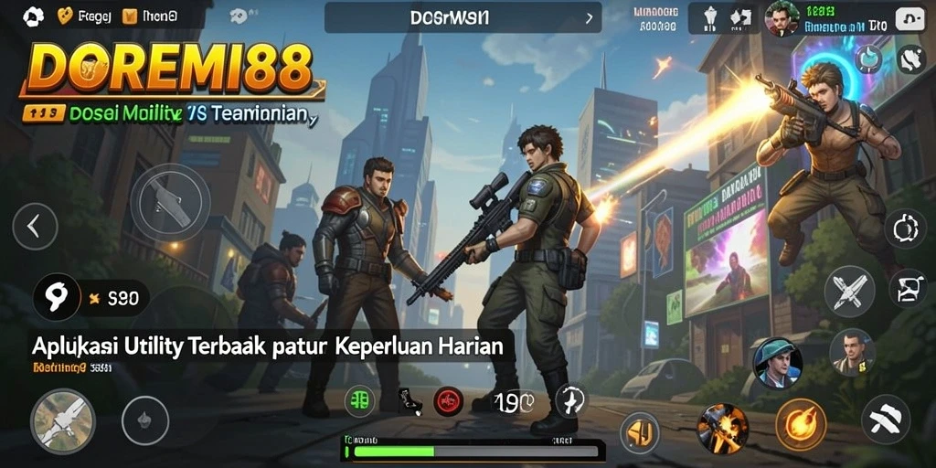 Tampilan aplikasi DOREMI88 dengan fitur utilitas yang lengkap.