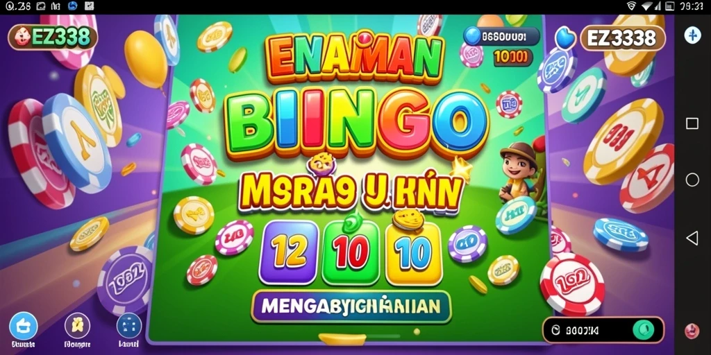 Tampilan gameplay seru dalam EZ338 dengan tema Bingo