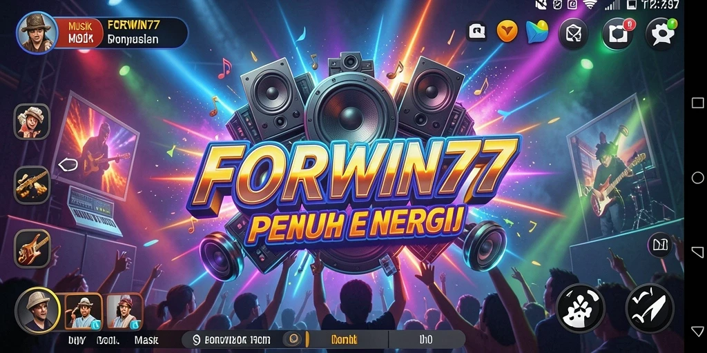 Tampilan gameplay menarik dari FORWIN77 dengan berbagai lagu.