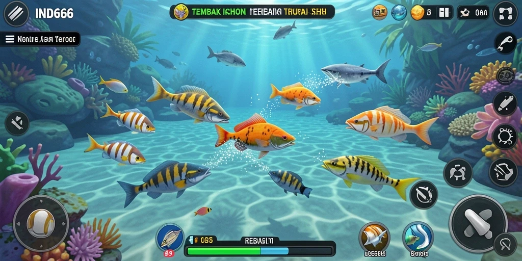 Tampilan gameplay menembak ikan yang penuh aksi dan seru.