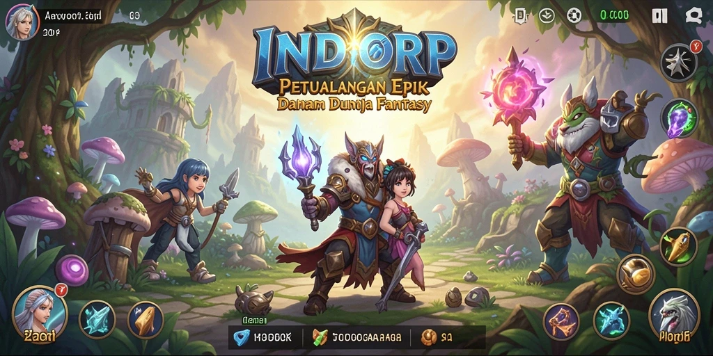 Tampilan gameplay <strong>INDORP</strong> dengan karakter dan monster yang menantang.