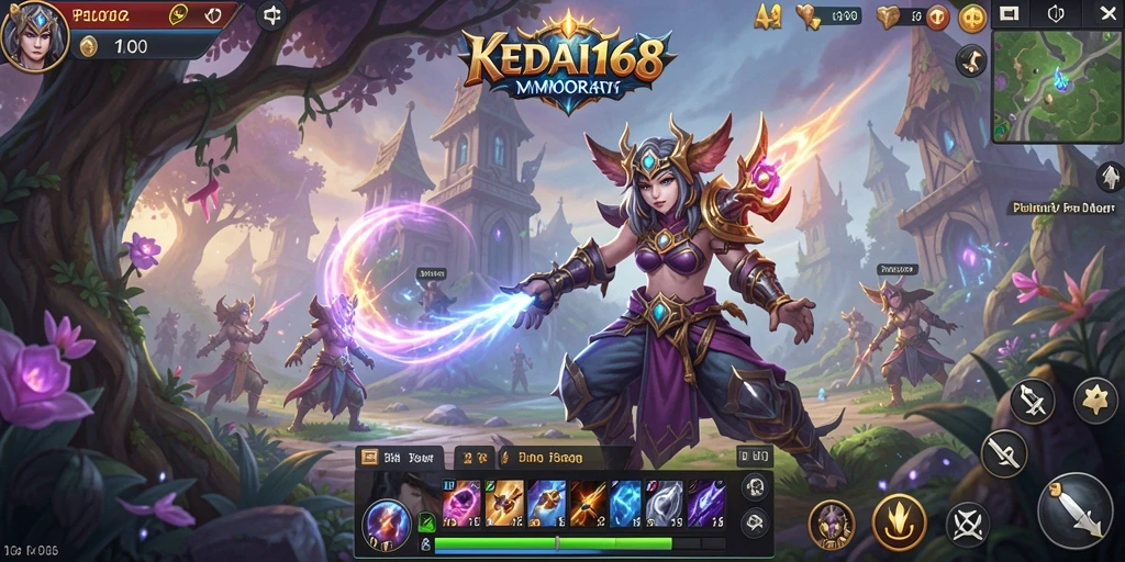 Tampilan gameplay epik KEDAI168 dalam petualangan MMORPG.