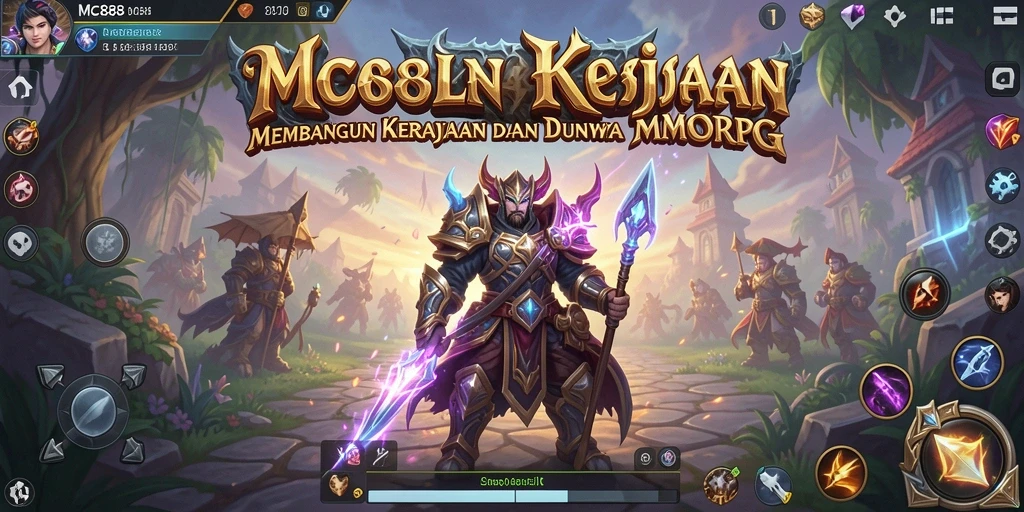 Tangkapan layar gameplay <strong>MC888</strong> yang menunjukkan pertarungan epik dalam dunia MMORPG.