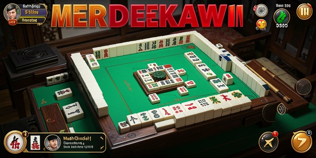 Tampilan seru gameplay Mahjong di MERDEKAWIN.
