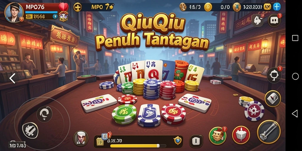 Tangkapan layar MPO76 menampilkan aksi QiuQiu yang seru.