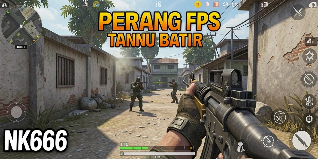 Screenshot gameplay NK666 menampilkan aksi tembak-menembak yang intens.