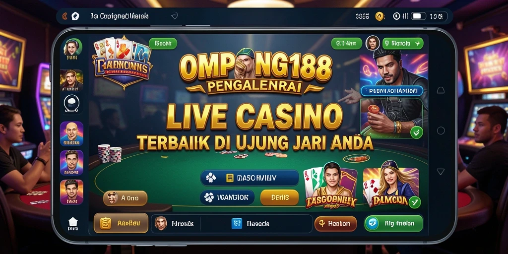 Tampilan live dealer yang menarik dari OMPONG188 saat gameplay.