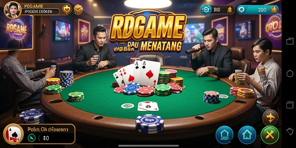Tampilan gameplay RPGAME yang menarik dan seru saat bermain Poker.