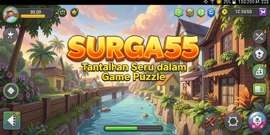 Screenshot utama SURGA55 menampilkan gameplay Puzzle yang seru.